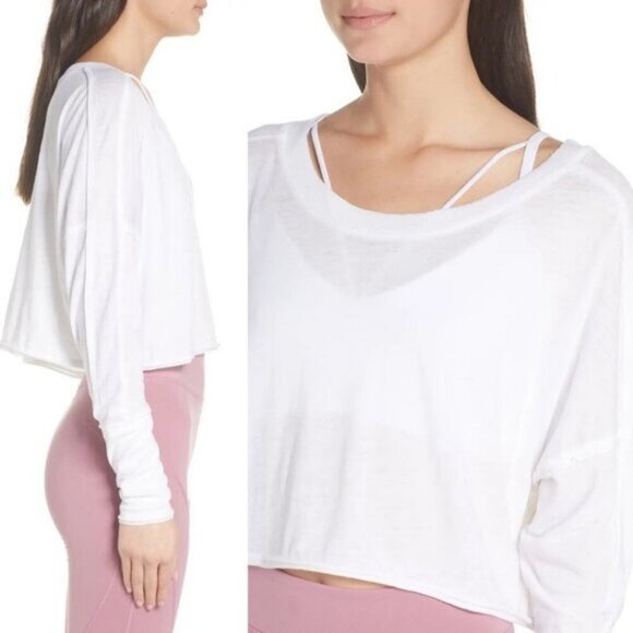 NWT Free People Movement White Pacific Long Sleeve Top Tee Size XS New W Tags - Picture 5 of 9